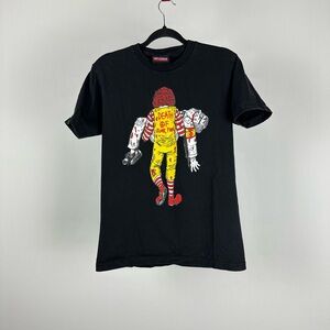 VINTAGE DEATH OF JUNK FOOD MCDONALD VS KFC GRAPHIC T-SHIRT VERY RARE SIZE S